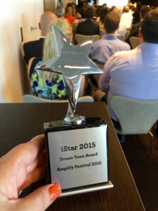 The Amplify 2015 wins the Dream Team award at AMP's 2015 iStar Innovation Awards function.